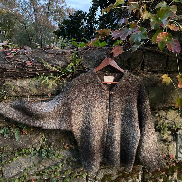 Vintage Express Tricot Ombre Boucle Cardigan Sweater Mohair Blend - Picture 8 of 11